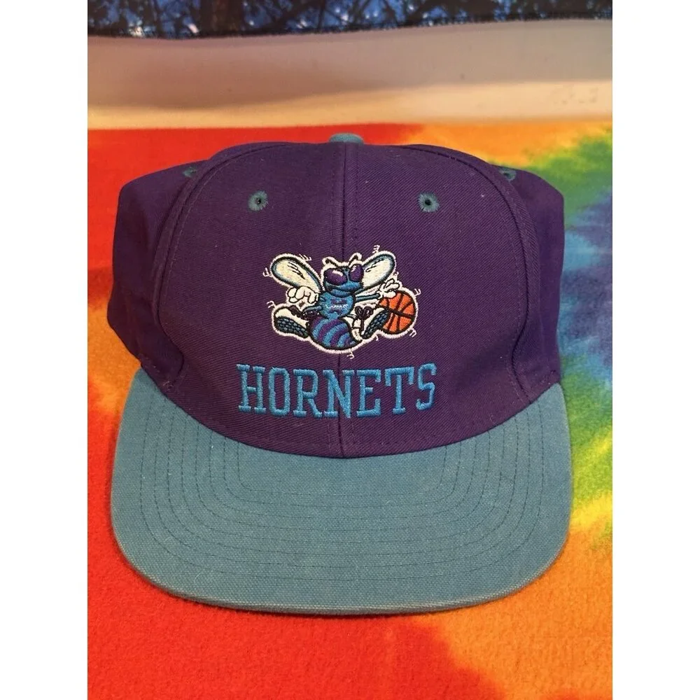 Vintage Adidas Charlotte Hornets SnapBack Hat Youth Size